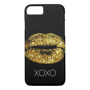 Gold Sparkle Lips iPhone 8/7 Case