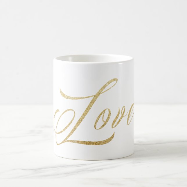 Gold Sparkle Love Mug (Center)