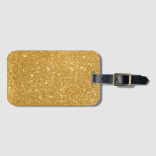Gold Sparkle   Luggage Tag