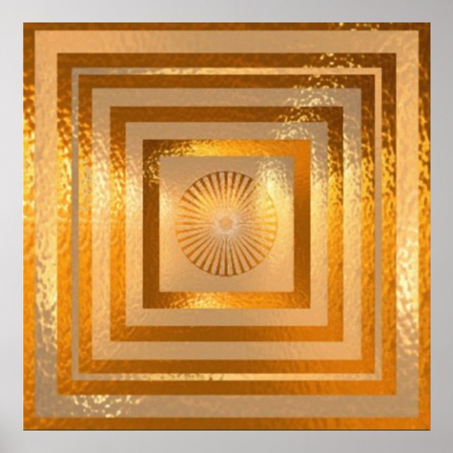 GOLD Sparkle Mandala Poster (Front)