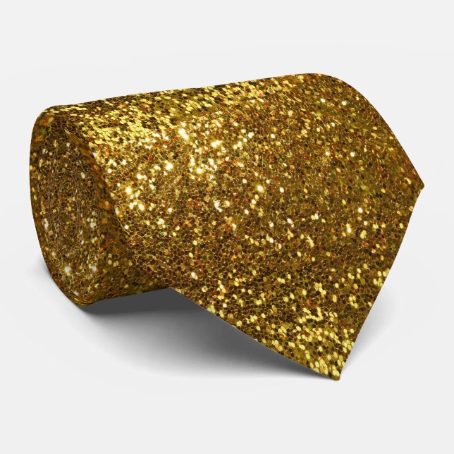 Gold Sparkle necktie (Rolled)