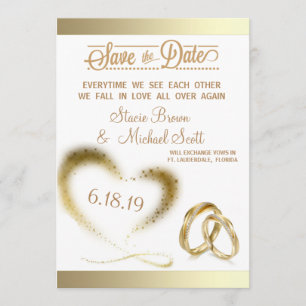 GOLD SPARKLE SAVE THE DATE