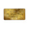 Gold Sparkle Snowflake Christmas Address Labels