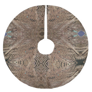 Gold Sparkle Star Brushed Polyester Tree Skirt