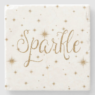 Gold Sparkles Stone Coaster