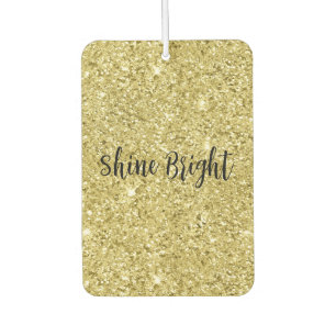 Gold Sparkling Glitter         Car Air Freshener