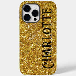 Gold sparkling glitter pattern   Case-Mate iPhone  14 Pro Max Case