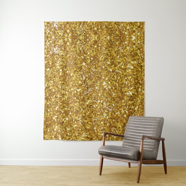 Gold sparkling glitter pattern             tapestry (In Situ)