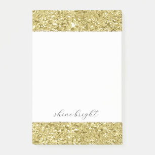 Gold Sparkling Glitter          Post-it Notes