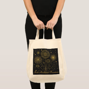 Gold Sparkling Grocery Tote