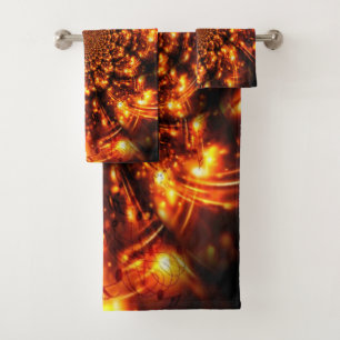 Gold Sparkling Lights Bath Towel Set