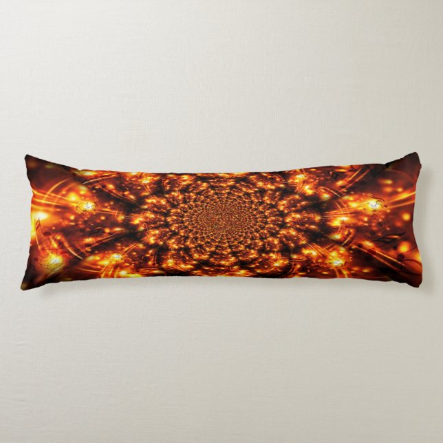 Gold Sparkling Lights Body Cushion (Front)