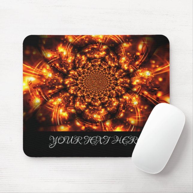 Gold Sparkling Lights Mouse Mat (With Mouse)