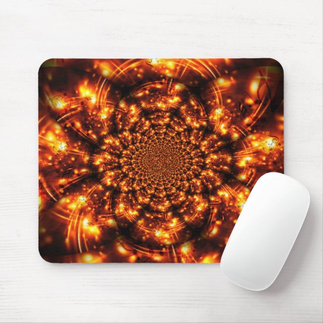 Gold Sparkling Lights Mouse Mat (With Mouse)