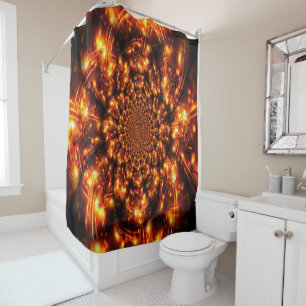 Gold Sparkling Lights Shower Curtain