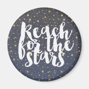 Gold Sparkling Stars reach for the stars Magnet