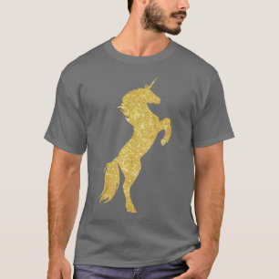 Gold Sparkly Unicorn T-Shirt