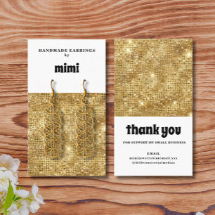 Gold Sparks Earring Display Business Card