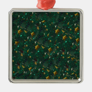 Gold Speckled Green  Ornament
