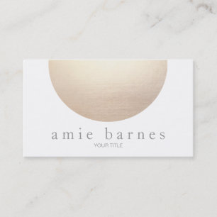 Gold Sphere Elegant White Minimalist Business Card