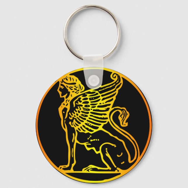 Gold Sphinx Key Ring (Front)