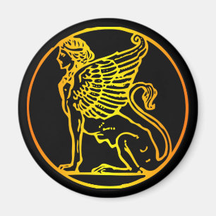 Gold Sphinx Magnet