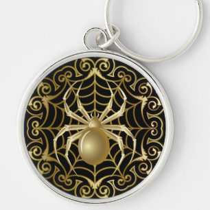 Gold Spider Keychain