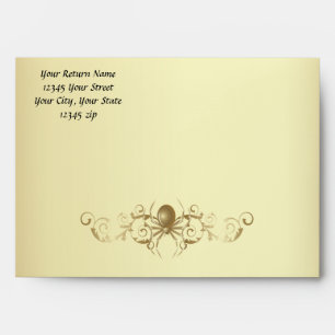 Gold Spider Wedding Envelope