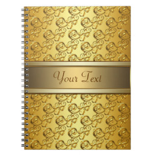 Gold Spiral Business Notebook