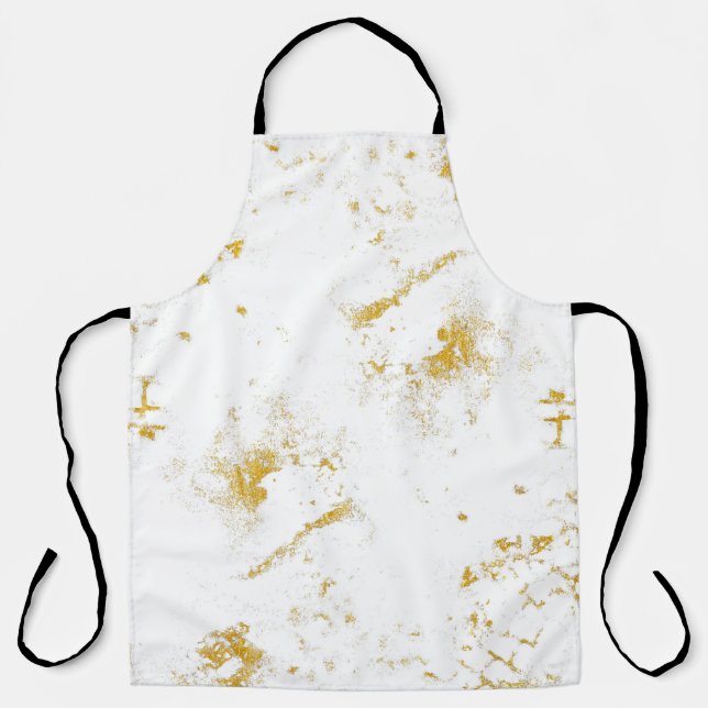 Gold splashes Texture. Brush stroke design element Apron (Front)