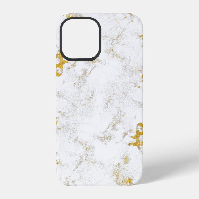 Gold splashes Texture. Brush stroke design element iPhone Case (Back)