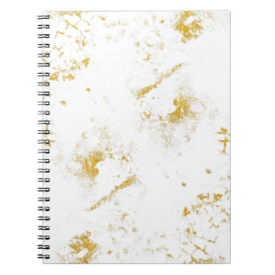 Gold splashes Texture. Brush stroke design element Notebook