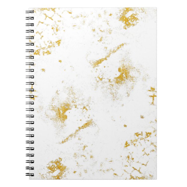 Gold splashes Texture. Brush stroke design element Notebook (Front)