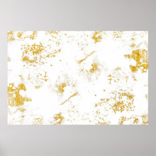 Gold splashes Texture. Brush stroke design element Poster