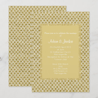 GOLD SPOT ELEGANT WEDDING INVITATION