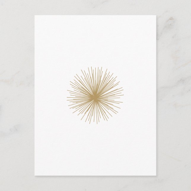Gold Sputnik Starburst Postcard (Front)