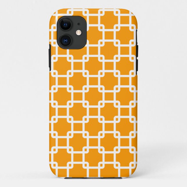 Gold Square Link Pattern iPhone 5 Case (Back)