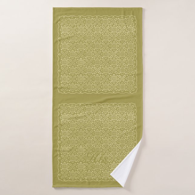 Gold Squares His Bath Towel (Bath Towel)