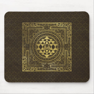 Gold Sri Yantra / Sri Chakra Mouse Mat