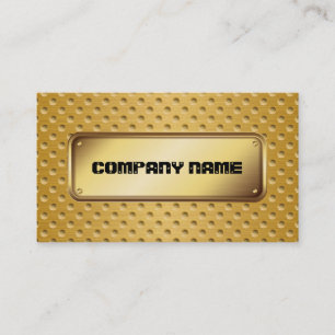 Gold Stainless Metal Modern Steel Business Card