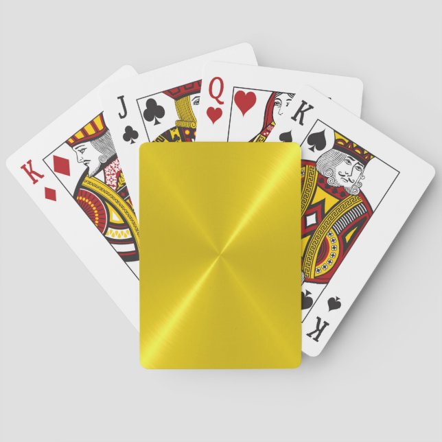 Gold Stainless Shiny Metallic Playing Cards (Back)