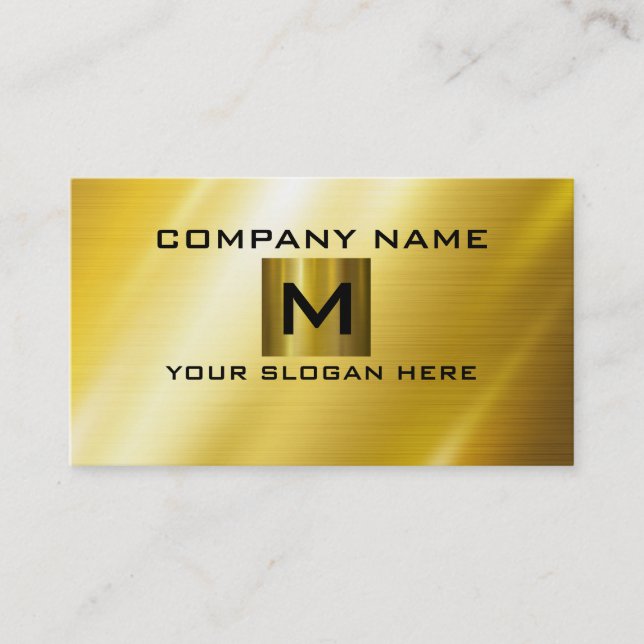 Gold Stainless Steel Metal Business Card (Front)