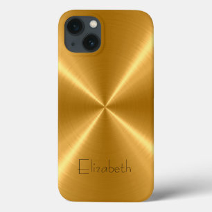 Gold Stainless Steel Metal iPhone 13 Case