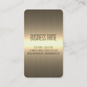 Gold Stainless Steel Metal Look Business Card