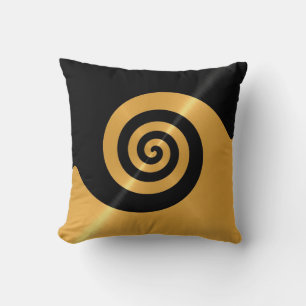 Gold Stainless Steel Metal with Spiral Pattern Cushion