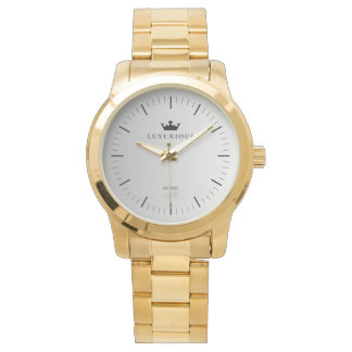 Gold Stainless Steel Watch by Luxurious