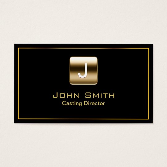 Gold Stamp Casting Director Dark Business Card