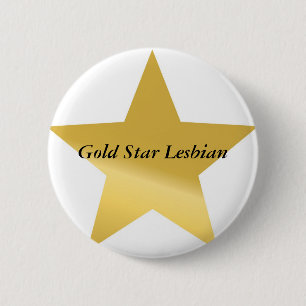 gold-star-2, Gold Star Lesbian 6 Cm Round Badge