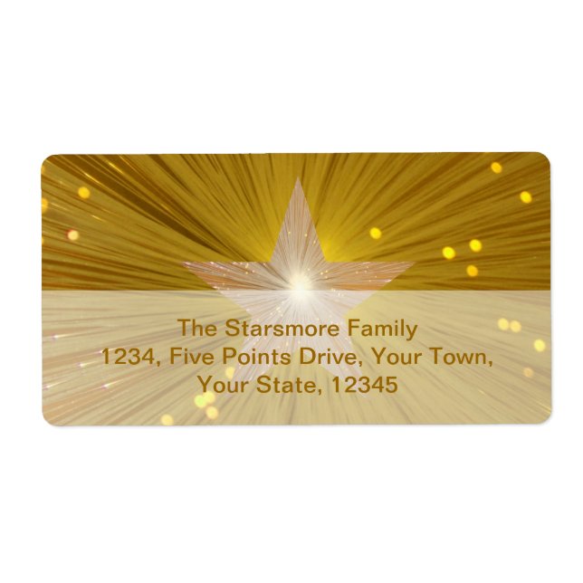 Gold Star address label large (Front)
