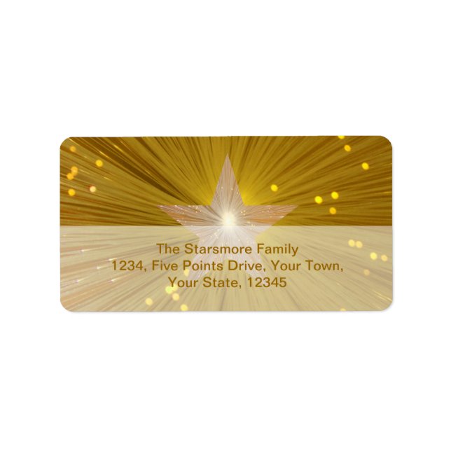 Gold Star address label medium (Front)